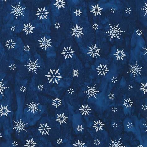 batik fabric with small metallic snowflake|Artisan Batiks .